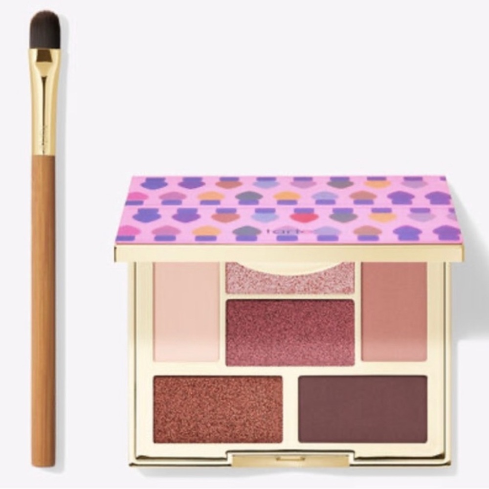 TARTE Turn Up The Glam Eyeshadow Palette Brush Kit $54 Val